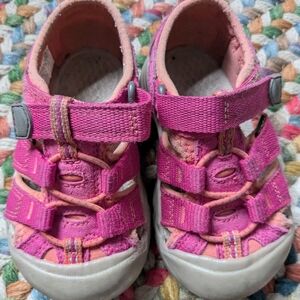 Keen Pink and Orange Toddler Sandals Size 7